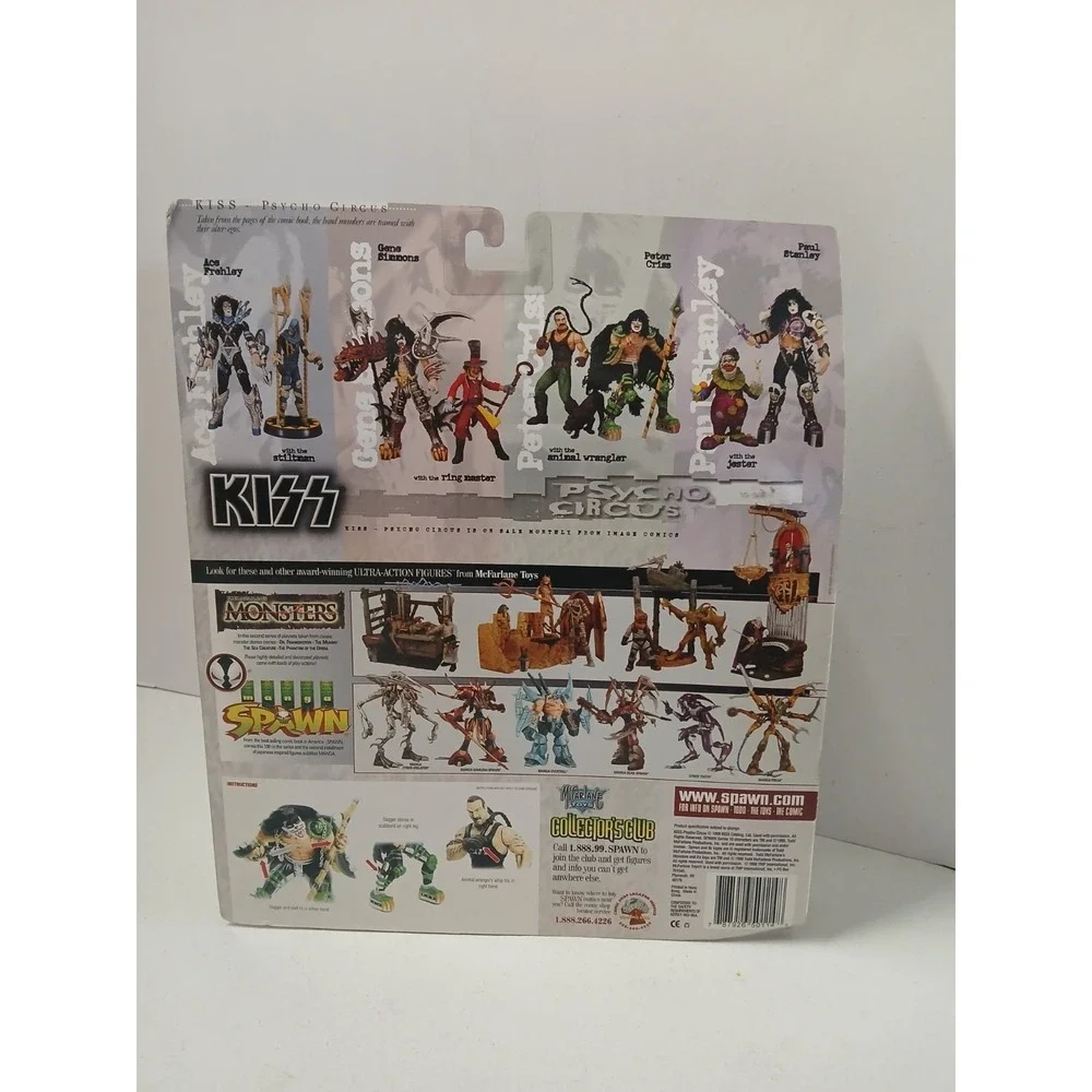 KISS Peter Criss Psycho Circus Figure McFarlane Toys 1998 NEW Card Wear‎